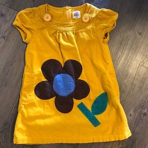 Yellow Corduroy Mini Boden Dress